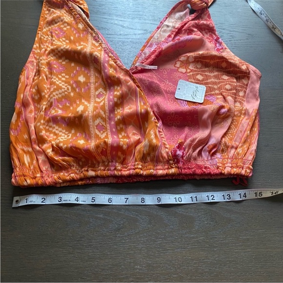 New with tags, FREE PEOPLE Tied To You Printed Tank Top XS Lemonade Combo - Picture 12 of 15